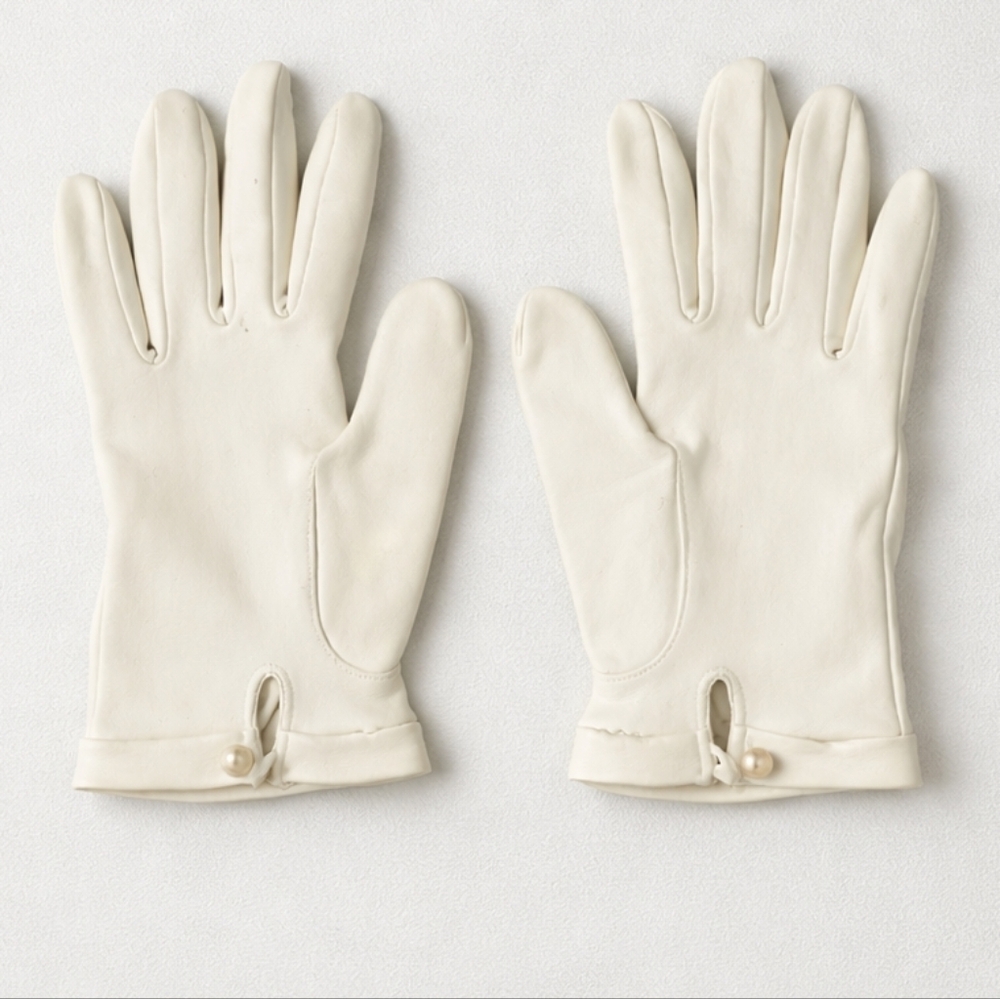 Alexander's West Germany Cotton Gloves Size 7 Vintage Classic Mid Century Retro